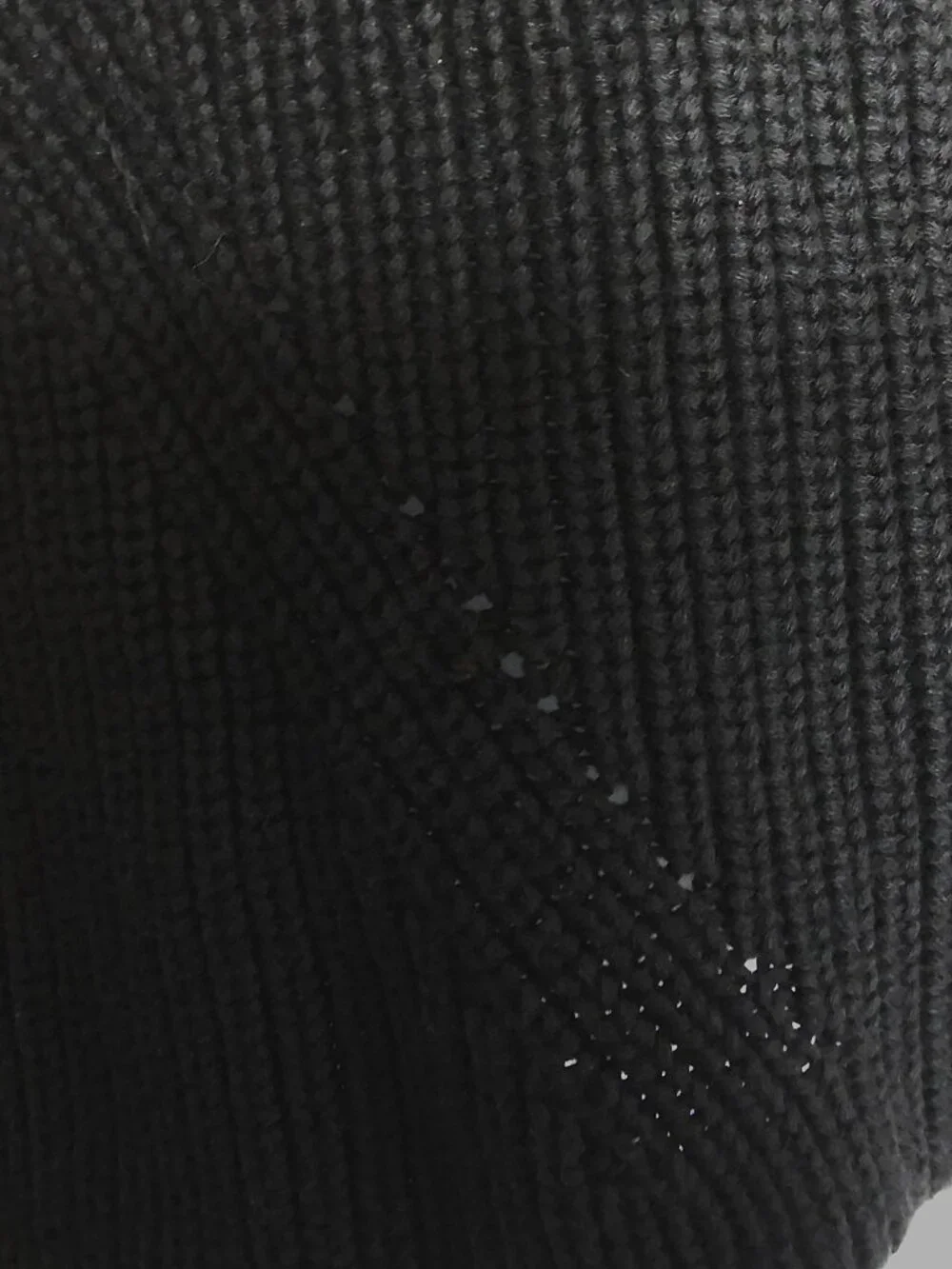 White House Black Market Cropped Sweater Y2K Black Pullover Stretch Knit Sz S